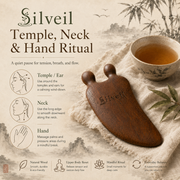 SILVEIL Bunny Lift Wood Acupressure Massage Gua Sha Tool l for Face, Neck & Hands