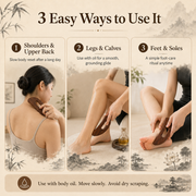 SILVEIL ArcGrip Wooden Body Acupressure Massage Gua Sha Tool