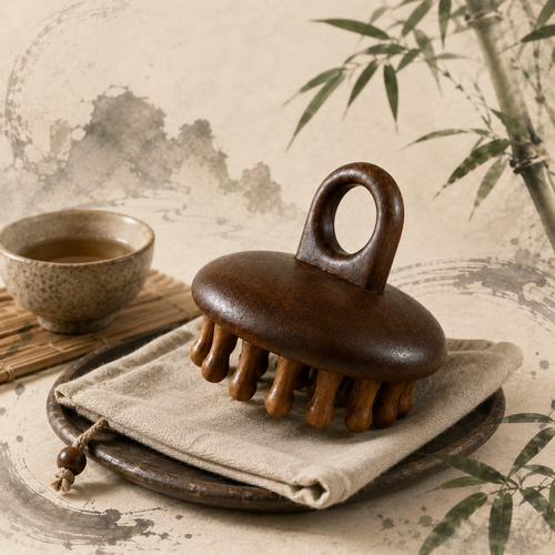 SILVEIL HaloRing Wooden Scalp & Body Massager